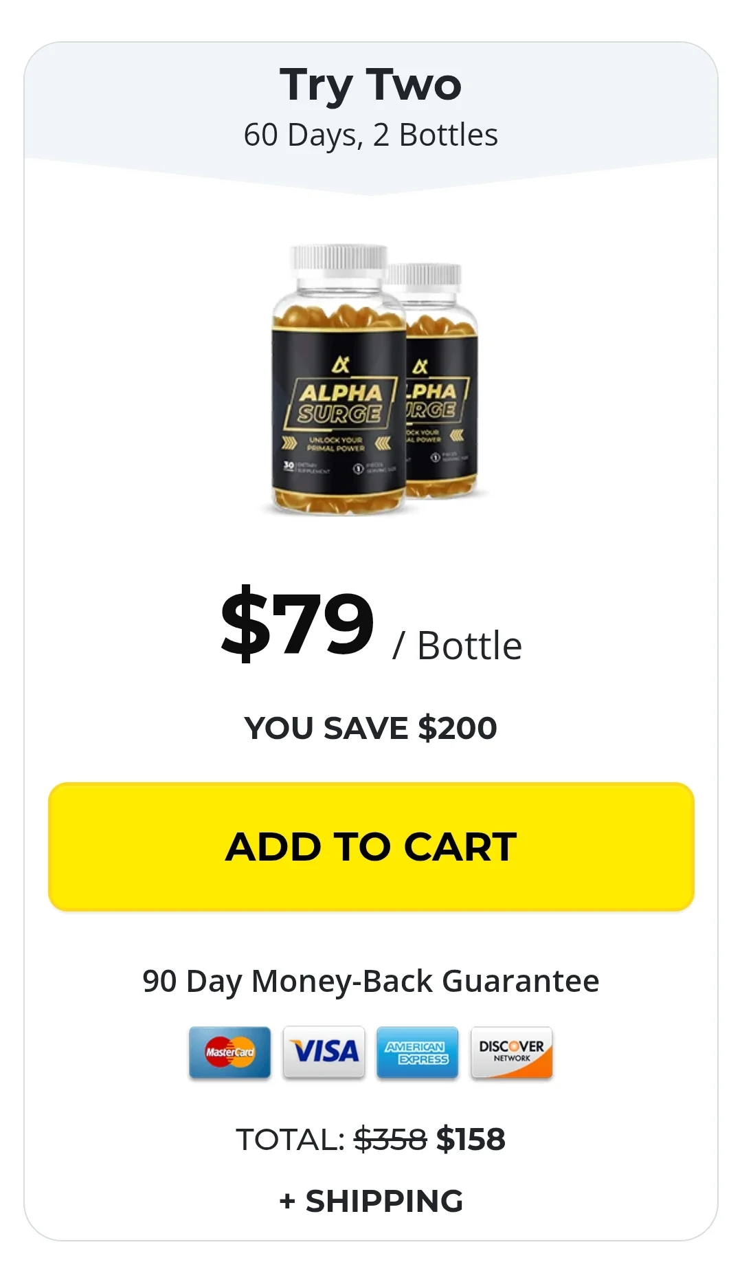 Alpha Surge™ 2 bottles pricing